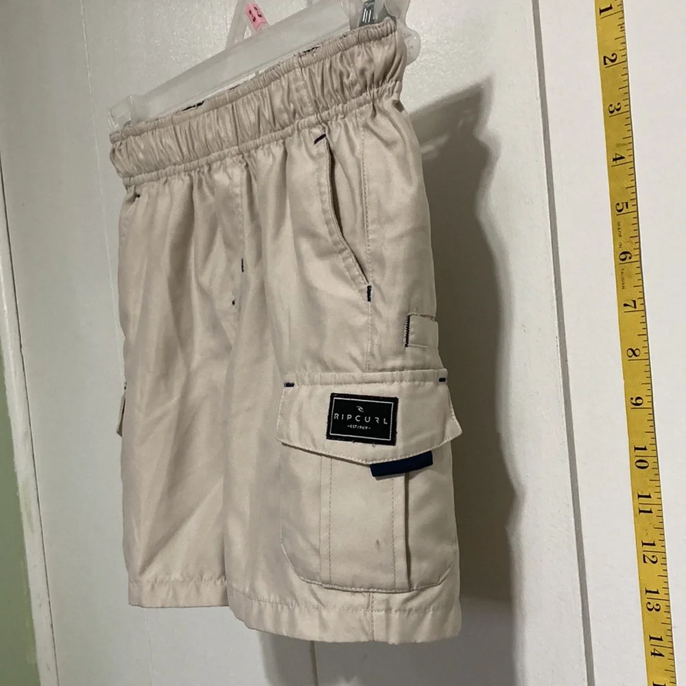 RIPCURL Boys Surf Walking Hiking Camping Khaki Cargo Shorts Boys Size 2